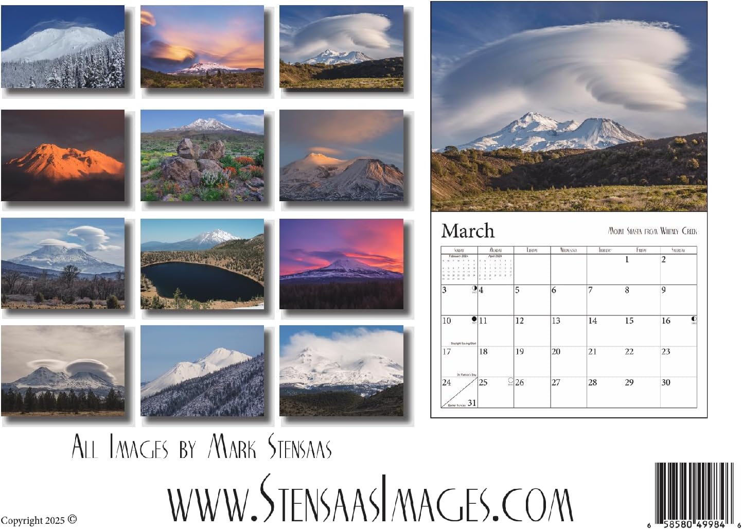 2024 Mount Shasta Calendar