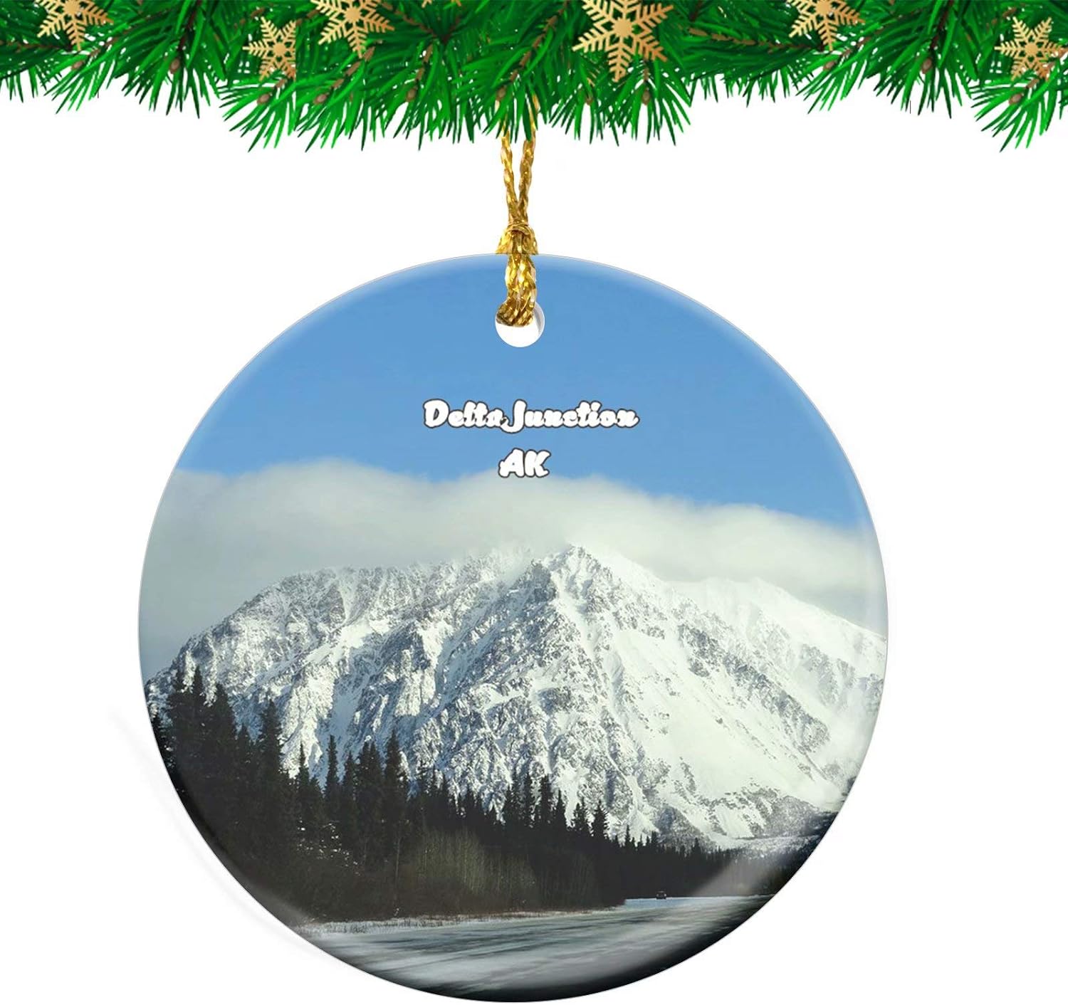 Mount Shasta California USA Christmas Ornament Travel Souvenir Personalized Christmas Tree Pendant Hanging Decoration